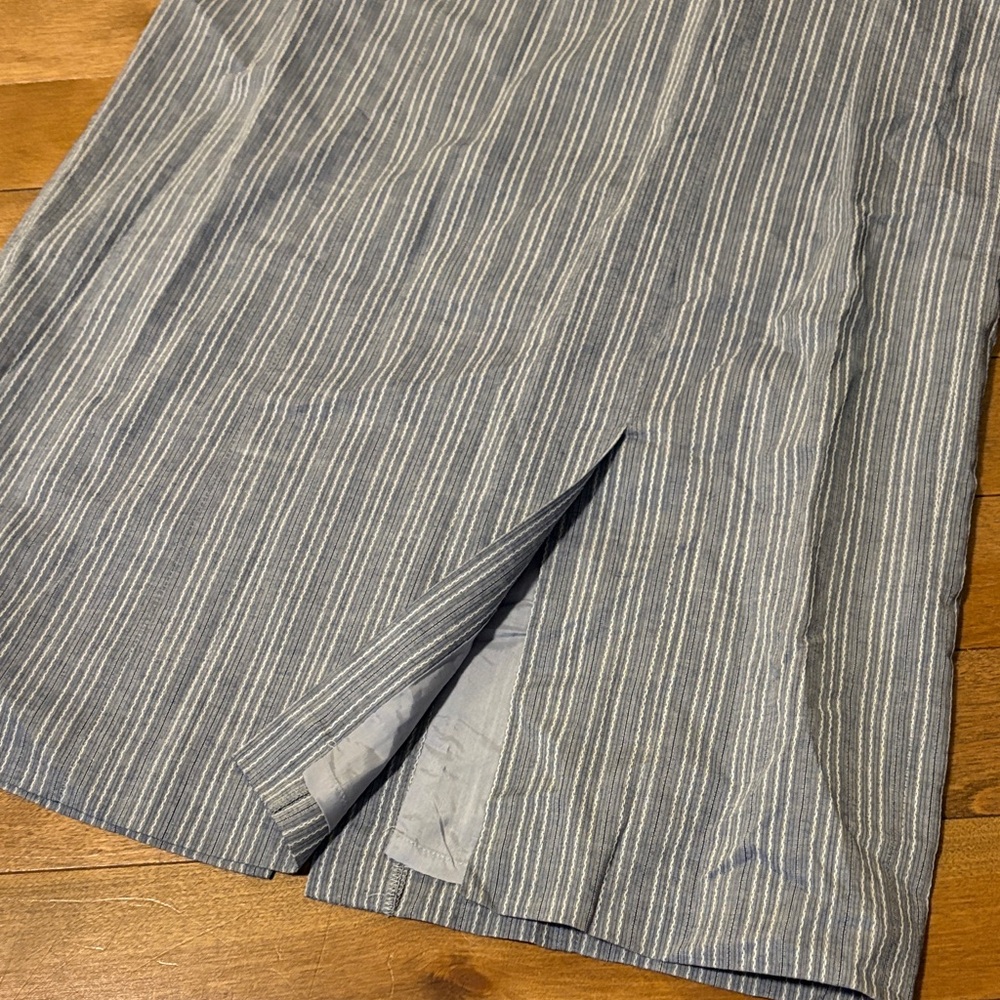 Vintage Blue and White Striped Midi Dress - Picture 4 of 10